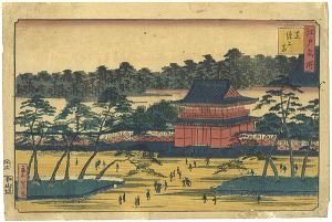 Shigenobu/Famous Views of Edo / Shiba Zojoji[江戸名所 芝増上寺]