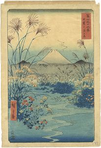Hiroshige I/36 Views of Mt.Fuji / Otsuki in Kai Province[冨士三十六景 甲斐大月の原]