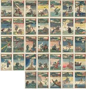 Hiroshige II, Toyokuni III/The Miracles of Kannon /Saigoku Series : set of 33[観音霊験記 西国順礼]