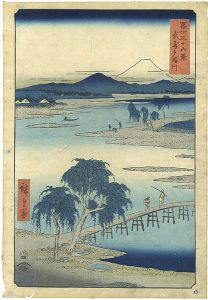 Hiroshige I/36 Views of Mt.Fuji / Tamagawa River in Musashi Province[冨士三十六景 武蔵多満川]