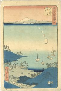 Hiroshige I/Illustrations of 53 Famous Places / No.32 Arai[五十三次名所図会　三十二　あら井]