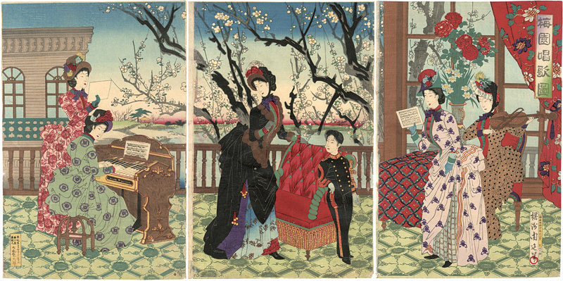 Chikanobu “Picture of Songs and Plum Blossom”／