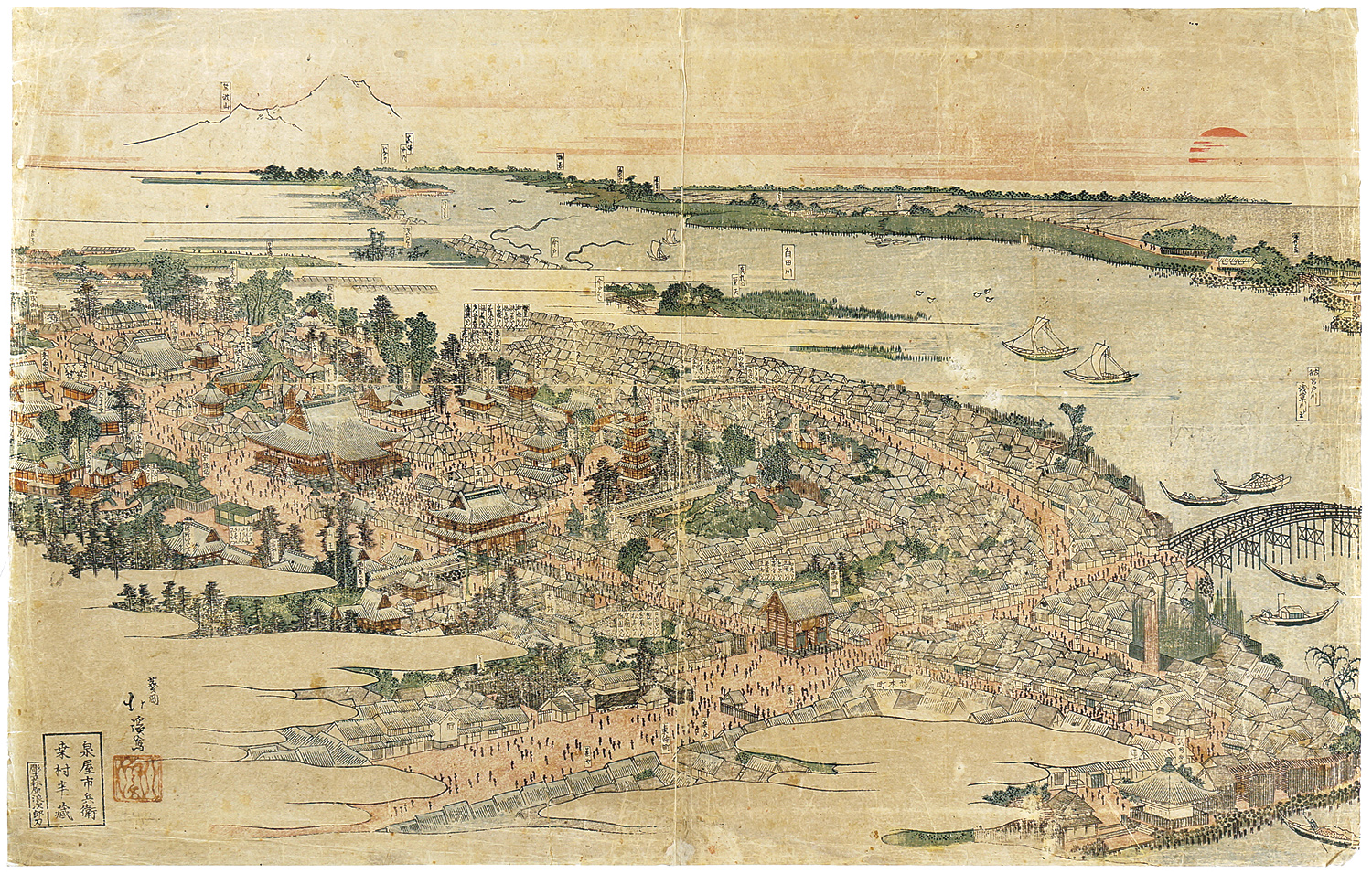 Hokukei “View of Kinryuzan Sensoji Temple in the Eastern Capital”／