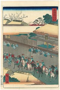 Hiroshige II/Scenes of Famous Places along the Tokaido Road / Omori[東海道名所　大森]