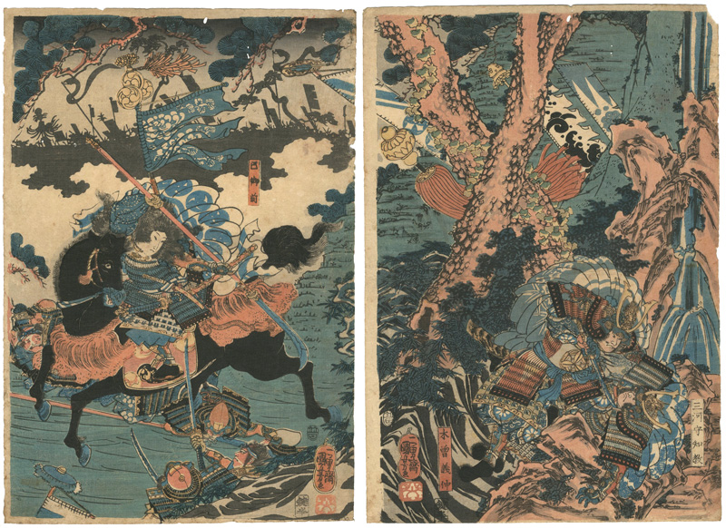 Kuniyoshi “the Battle of Kurikawa Pass”／