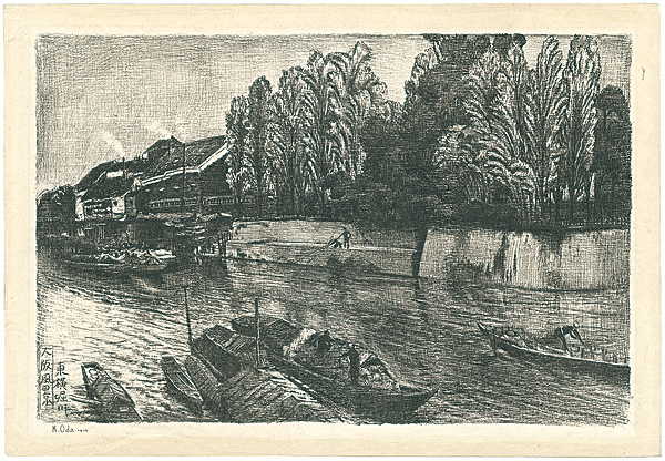 Oda Kazuma “Sight in Osaka / Toyoko, Horikawa River ”／