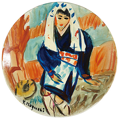 Noguchi Yataro “Hand Painted Decorative Plate”／