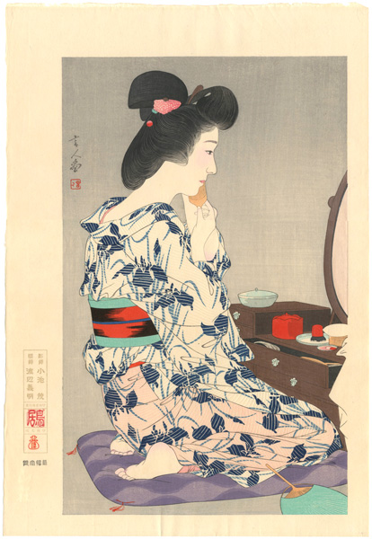 鳥居言人｢あやめ浴衣｣／