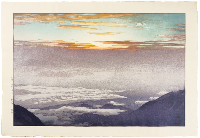 Yoshida Hiroshi “Sea of Clouds at Houozan”／