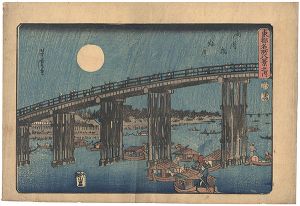 芳虎｢東都名所八景之内　両国橋秋月｣