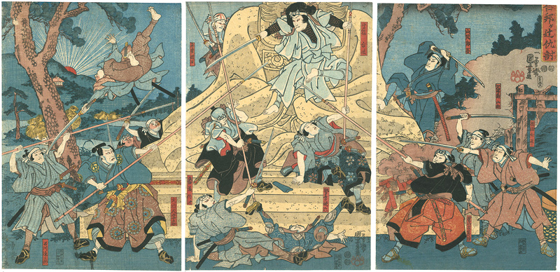 Kuniyoshi “Revenge at Gappogatsuji”／