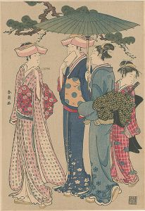 Shuncho/Illustration for The Ladies having a stroll【Reproduction】[婦女散策之図【復刻版】]