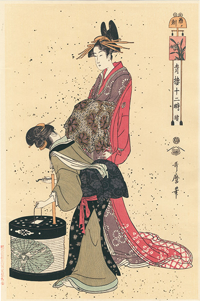 Utamaro “12 Hours in the Pleasure Quarters / The time of Bird【Reproduction】”／