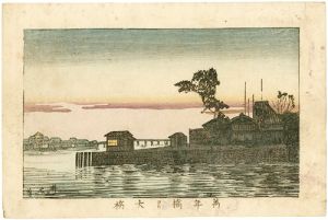 Yasuji,Tankei/True Pictures of Famous Places of Tokyo / The Ohashi Bridge from the Mannen-bashi Bridge	[東京真画名所図解　萬年橋ヨリ大橋]