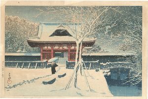 川瀬巴水｢芝公園の雪｣