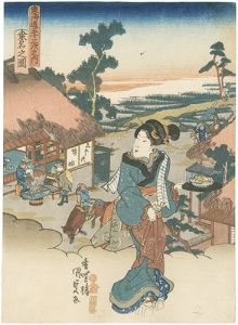 Kunisada I/The Fifty-Three Stations of the Tokaido / Kuwana[東海道五十三次之内　桑名之図]