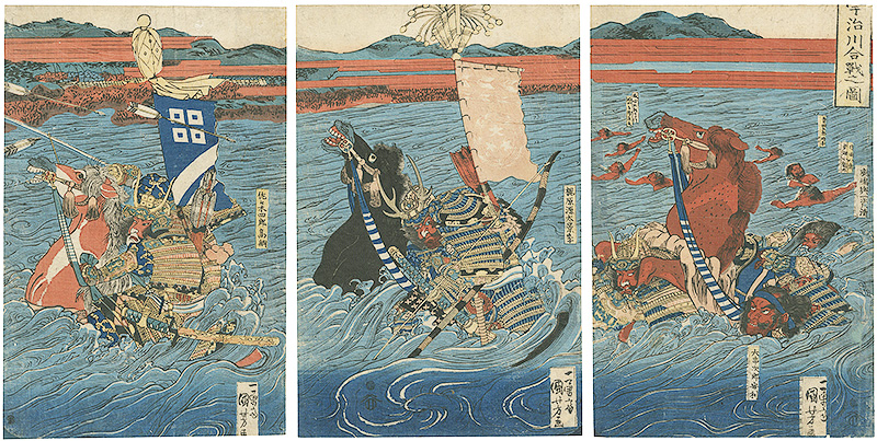 Kuniyoshi “Battle at the Uji River”／