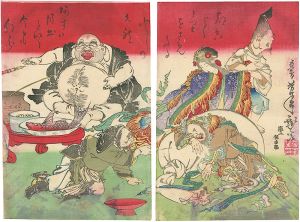 Yoshitoshi/7 Lucky Gods[七福神酒宴之図]