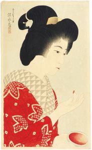 伊東深水｢新美人十二姿　口紅｣