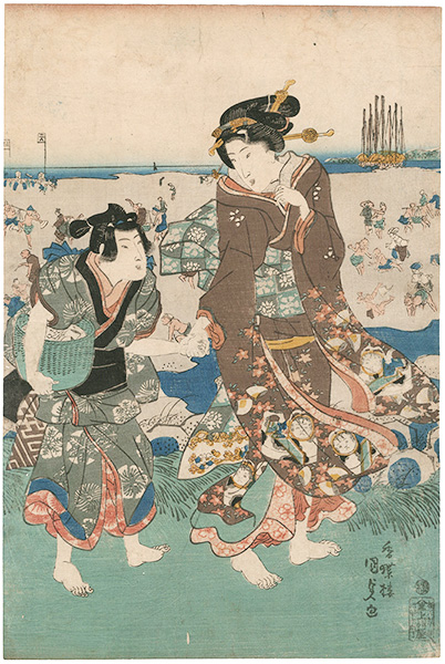 Kunisada I “Clam Digging (tentative title)”／