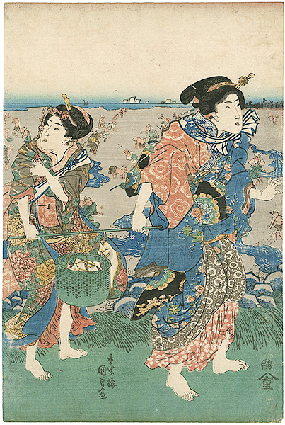 Kunisada I “Clam Digging (tentative title)”／