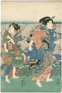 Kunisada I/Clam Digging (tentative title)[汐干狩り（仮題）]