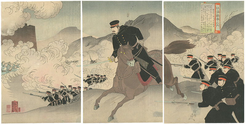 Chikanobu “The First Sino-Japanese War / The Late General Odera Yasuzumi”／