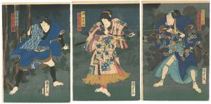 Kunisada II/Kabuki Play / Shoubu-Dachi Tsuino Kyokaku[菖蒲太刀対侠客]