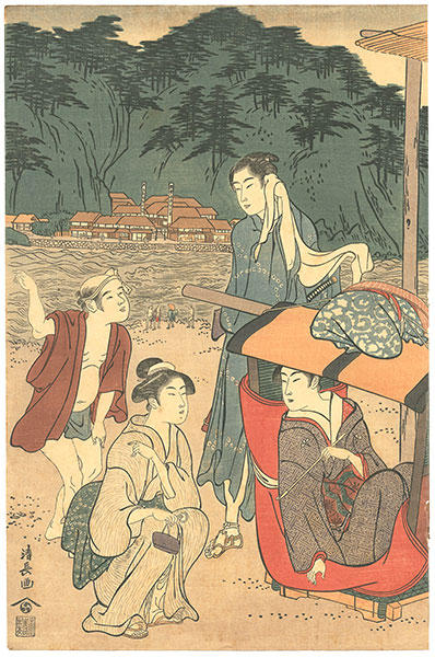 Kiyonaga “A pilgrimage to Enoshima Island【Reproduction】”／