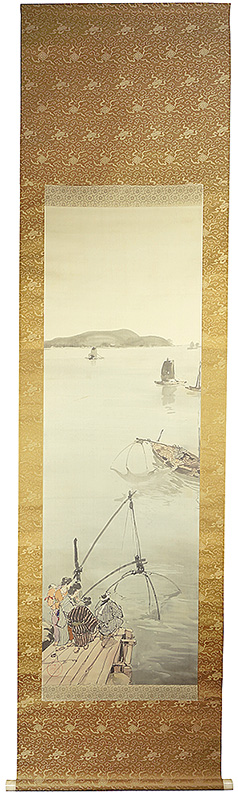 Yoshida Hiroshi “Shirauo fishing in Uwajima”／