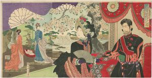 Chikanobu/Dignitaries of the Empire Viewing Cherry Blossoms[皇国貴顕観花之図]