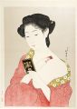 <strong>Hashiguchi Goyo</strong><br>Woman Applying Make-up