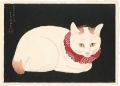 <strong>Takahashi Shotei(Hiroaki)</strong><br>White Cat on black background(......
