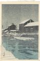 <strong>Kawase Hasui</strong><br>Snow at Kiba