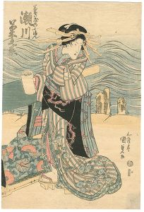 Kunisada I/Kabuki Actors Prints / Segawa Kikunojo as Koman, Kikunoya [菊の屋の小まん　瀬川菊之丞]