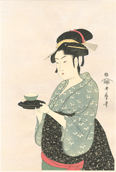 Utamaro “Okita of Teahouse Naniwa-ya【Reproduction】”／