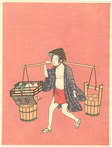 Harunobu “The Water Vendor 【Reproduction】 ”／