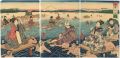 <strong>Kuniaki</strong><br>Fording the Oi River	