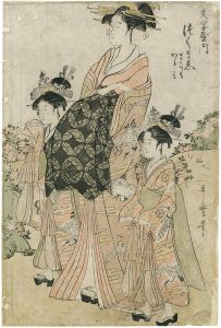 Utamaro/Sakumae of the Daimonjiya[大文字屋内　佐くまゑ]