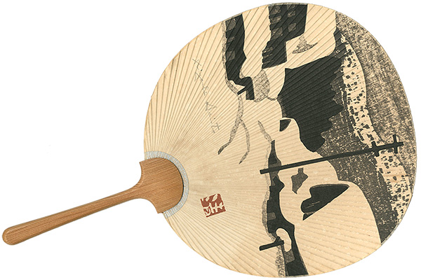 Saito Kiyoshi “Paper fan ： Winter in Aizu”／