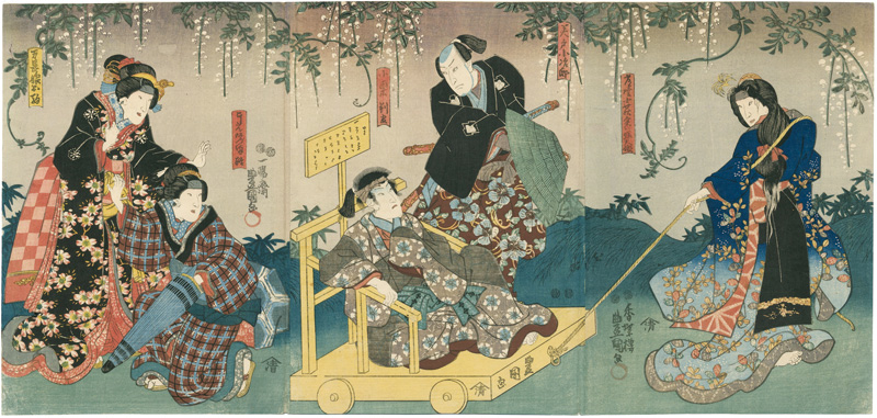 Toyokuni III “Kabuki Play : Sekai no Hana Oguri Gaiden	”／