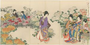 Chikanobu/Chiyoda Inner Palace / Chrysanthemum Garden[千代田之大奥　観菊]