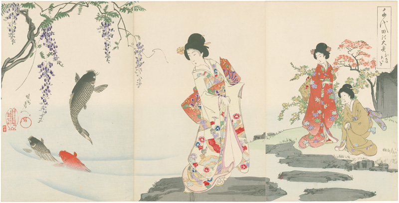 Chikanobu “Chiyoda Inner Palace / Walk in the Garden”／