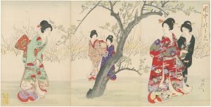 Chikanobu/Plum Tree in Bloom[園中のうめ]