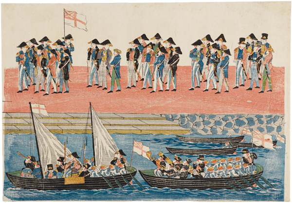 Unknown “Nagasaki-e : Landing of the Dutch Envoy”／