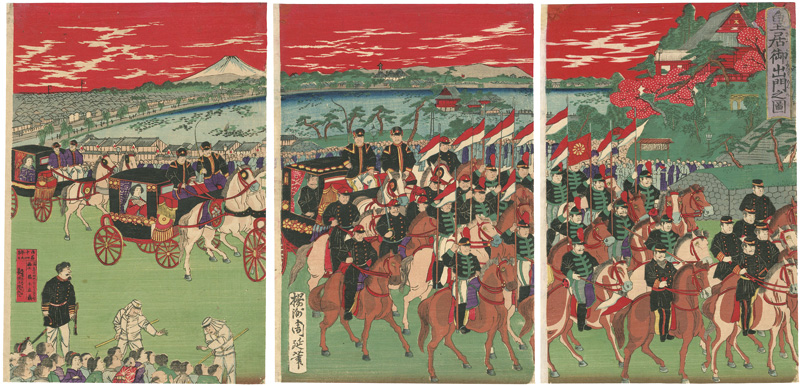 Chikanobu “The Emperor Leaving the Palace”／