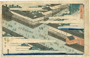 Hiroshige I/Famous Places in Edo / Kasumigaseki[江戸名所　霞ヶ関]
