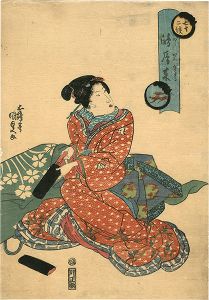 Kunisada I/The Seventy-two Pentads, Goose're coming[七十二候　鴻雁来]