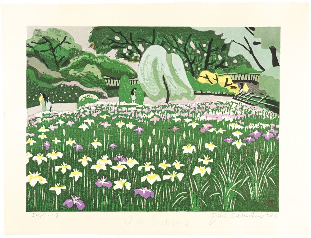 Sekino Junichiro “Eight Views of Chofu / Keio Flower Garden (Keio Hyakka-en)”／