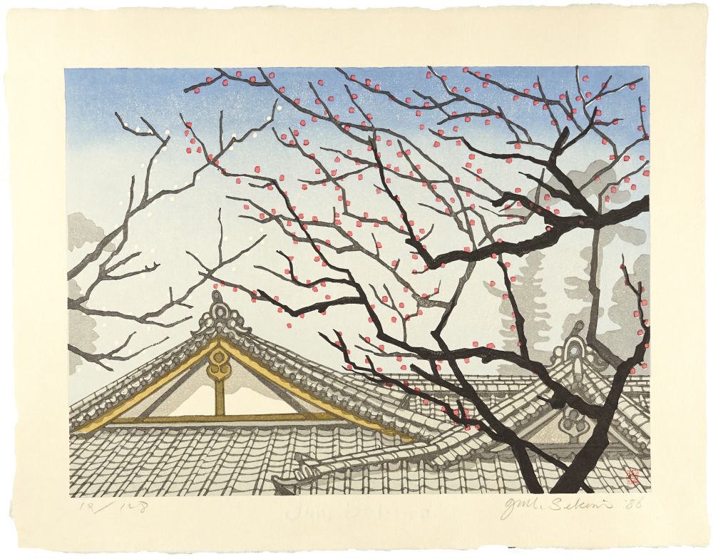 Sekino Junichiro “Eight Views of Chofu / Fuda-Tenjin shrine”／